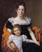 Jacques-Louis David Portrait of the Countess Vilain XIIII and her Daughter Louise Sweden oil painting artist